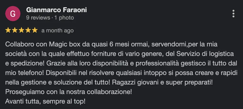 Recensione Google originale