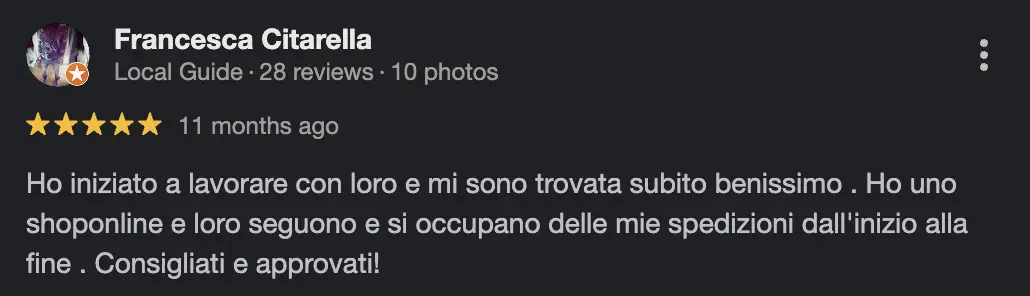 Recensione Google originale
